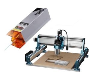 Genmitsu 4040-PRO MAX CNC Router + CFL55-33 5000mW Optical Power Laser Module, 710W Trimmer & Linear Rail Driven, Work Area 400 x 400 x 78mm, for Wood Metal Acrylic Cutting Milling, GRBL Control