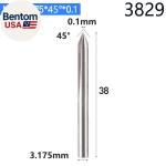 Straight 45 Degree V Groove Engraving Tool Carbide CNC Router Bits 1/8 Inch Shan