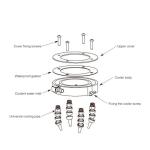 Spindle Cooling Ring Cooling Water Spray Ring on CNC Machining Center Annular Water Ring Pipe Accessories for CNC Router Carving Engraving Machinery(100mm)