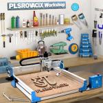 PLSROVACIX 3-Axis CNC Router Machine - 300W Desktop Engraving Mill for Wood, Metal, and Acrylic - Easy Assembly for Beginners - Versatile CNC Solution for Home & Small Shop (15.75in×15.75in×2.95in)