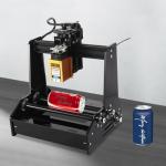 La-ser Engraving Machine 12V 15W GRBL Cylindrical DIY La-ser Cutter CNC Wood Router Portable Desktop Plotter Carving Machine High Precision Engraving Machine for Cans Cola Bottles Thermos Cups