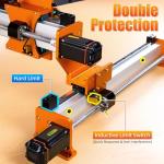 FoxAlien XE-Ultra Core Desktop CNC Router Machine, 45x45cm Active Area with NEMA 23 Closed-Loop Stepper Motor, Large Benchtop Engraving & Milling Machine for Wood, Aluminum, Carbon Fiber DIY Projects