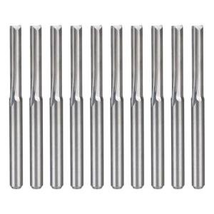 10Pcs 2 Flute CNC Router Bits 3.175Mm Straight Slot Steel Milling Cutter for Wood Plastic New 2026 Electronic & Accessories