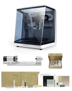 Carvera Air Desktop CNC Machine with 4th Axis and PCB Fabrication Pack, Compact Enclosed Mini CNC Router Mill, Quick Tool Changer Closed-Loop Control, User-Friendly CAM Milling,Cutting, DIY, Crafts