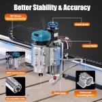 HoLivoCrt 8540 CNC Router Machine, 3-Axis Desktop Engraver with 800W Trimmer & 300W GRBL Spindle, ER11 Collet, Linear Rail, ±0.1mm Precision, 850x400x85mm Working Area for Wood Acrylic Aluminum PCB