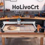 HoLivoCrt 8540 CNC Router Machine, 3-Axis Desktop Engraver with 800W Trimmer & 300W GRBL Spindle, ER11 Collet, Linear Rail, ±0.1mm Precision, 850x400x85mm Working Area for Wood Acrylic Aluminum PCB