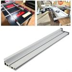 Sumsoctober Aluminium Alloy T-Slot Miter Track Woodworking Accessory Router Table CNC Table Saw Fence 400mm Silver(500mm)