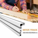 Sumsoctober Aluminium Alloy T-Slot Miter Track Woodworking Accessory Router Table CNC Table Saw Fence 400mm Silver(500mm)
