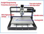 RATTMMOTOR DIY CNC Router Kit, 3 Axis Hobby CNC Router Machine GRBL Control, Plastic Acrylic PVC PCB Wood Mini Desktop Engraving Milling Carving Machine, Working Area 300x180x45mm
