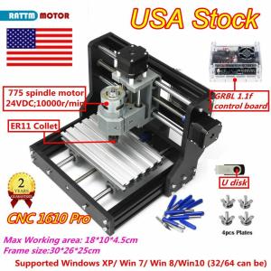 【US】 USB Mini 1610 Pro CNC Router PVC PCB Wood Milling Engraving Laser Machine