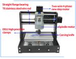 【US】 USB Mini 1610 Pro CNC Router PVC PCB Wood Milling Engraving Laser Machine