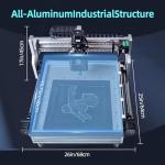 Black Gold CNC Carving Machine, 3-Axis CNC Router with 500W Spindle & Stepper Motors, Desktop CNC Milling Machine for Wood, Acrylic & Aluminum Engraving Cutting, 26'' x 25'' x 17''