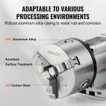 Dividing Head, K11-100mm 3-Jaw Chuck, CNC Router Milling Machine Rotational Axis