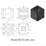 CNC Router Stepper Motor Mounting Bracket with Protective Cover for Nema23 57 Series Industrial Grade Steel Support Frame for Milling Engraving Machine Equipment Accessory(DB110 with cover)