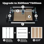 Genmitsu CNC Router Machine 4040-PRO + X-axis Extension Kit + Y-axis Extension Kit + 3pcs Threaded Inserts 2060 MDF Spoilboard