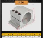 CNC Spindle Motor Bracket 62-110mm Cast Aluminum Clamp w/3 Screws Precision Milling Machine Mount Anti Slip Oxidation Coating CNC Router Engraving Tool Accessories(105mm)