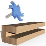 DANAIXZ Professional 12mm Shank Router Bit 6 Teeth T Slot Woodworking Tool High Speed Steel Milling for Wood CNC Cutting Durable Precision Woodworking Accessory