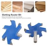 DANAIXZ Professional 12mm Shank Router Bit 6 Teeth T Slot Woodworking Tool High Speed Steel Milling for Wood CNC Cutting Durable Precision Woodworking Accessory