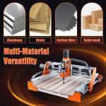 FoxAlien Vasto XL V2 CNC Router Machine (6060), NEMA23 Closed-loop 3-Axis Milling Machine for Wood Aluminum Acrylic Cutting Engraving