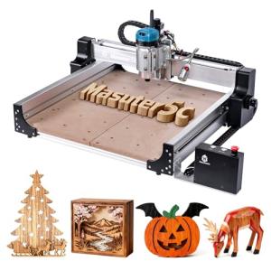 HoLivoCrt 4040 5C Plus CNC Router Machine, 800W Trim Router Spindle 8000-30000RPM, GRBL Control 3-Axis Desktop CNC Engraver for Wood Acrylic Aluminum PCB (Includes 10 accessories)