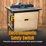 Magnetic Power Switch 120V 18A w/5.5ft Cord for Router Table & Power Tools - Saf