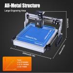 HoLivoCrt 3-Axis CNC Router Machine, Desktop Engraver with 500W Spindle, 16mm Ball Screws, Dual Linear Rails for Wood Acrylic Aluminum PCB（Includes 10 accessories）