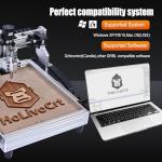 HoLivoCrt 3-Axis CNC Router Machine, Desktop Engraver with 500W Spindle, 16mm Ball Screws, Dual Linear Rails for Wood Acrylic Aluminum PCB（Includes 10 accessories）