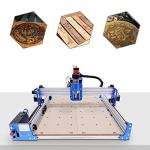 KUMOYOU Router Engraver Machine, 3 Axis CNC Engraving Cutting Tools, 4040 Wood Carving Milling Machines, Desktop Cutter Mill USB for Industrial Technology Engraving Plastic Wood