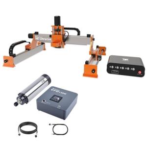 FoxAlien XE-Ultra Core (4040) CNC Engraving Machine + 1.5kW VFD Spindle Motor Kit for Solid Wood Aluminum Cutting
