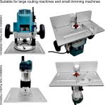 Router Table Insert Plate Aluminum Alloy 2 in 1 Flip Board with Adjustable Fe...