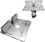 Router Table Insert Plate Aluminum Alloy 2 in 1 Flip Board with Adjustable Fe...