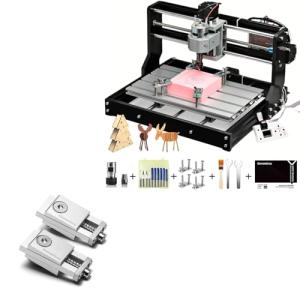 Genmitsu CNC 3018-PRO Router Kit + 2PCS Upgrade Aluminum Mini Vise Clamp Toe Clamp