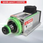 RATTMMOTOR CNC Spindle Motor Kit Square 2.2KW 220V Air Cooled Spindle Motor ER20+2.2KW VFD Drive Inventer 220V Spindle Motor Speed Control Variable Frequency Drive Converter for CNC Router Machine