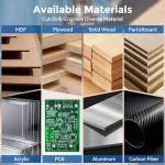 LUNYEE 2 PCS Downcut Spiral Router Bits 1/4 inch Shank, 1/4 inch Cutting Diameter Solid Carbide with Nano Blue Coating CNC Router Bits End Mill for Wood Carving, Cutting