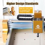 HoLivoCrt Desktop 3-Axis CNC Router, 500W Spindle, 16mm Ball Screw, Dust-Proof XYZ, Z-Axis Linear Rails, 32-Bit GRBL Controller, 15.7"x15.7" Working Area for Wood Acrylic Aluminum PCB