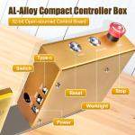 HoLivoCrt Desktop 3-Axis CNC Router, 500W Spindle, 16mm Ball Screw, Dust-Proof XYZ, Z-Axis Linear Rails, 32-Bit GRBL Controller, 15.7"x15.7" Working Area for Wood Acrylic Aluminum PCB