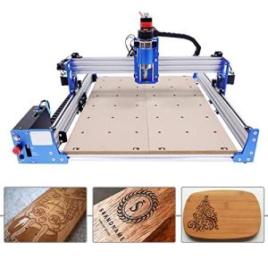4040 CNC Machine Kit, 100W CNC Engraving Machine DIY Desktop Wood CNC Router Machine Pro Milling Machine with 42 Two-Phase Stepper Motor 50-1500MM/Min 15.75 x 15.75 x 3.27 In Engraving Area