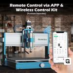 Genmitsu 3030-PROVer MAX CNC Router Machine with Linear Guide & Ball Screw Motion + 69mm Diameter Aluminum CNC Spindle Holder Spindle Mount