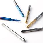 50pcs Tungsten Carbide End Mill Router Bits, 1/8'' Shank CNC Bit Set Includin...