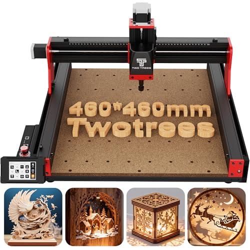 Twotrees TTC450 Pro CNC Router Machine with 3.5" Touch Screen,800mm/min Speed,Twotrees Rubber Stamp Kit Rubber Mat Milling 3D Printer CNC Controller Kit (TTC450 Pro)