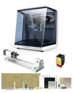 Carvera Air Desktop CNC Machine with 4th Axis and Add-on Module by Makera, Compact Enclosed Mini CNC Router, Quick Tool Changer Closed-Loop Control, User-Friendly CAM for Milling,Cutting, DIY, Crafts