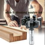 Slab Flattening Router Bit 1/2 Shank, 6-Wing, 2" Cutting Dia, Insert Carbide CNC Spoilboard Surfacing Router Bit, Wood Planer Planing Bit for Flycutter/ Slab Leveler/ Rabbeting by SICWOOD
