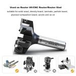 Slab Flattening Router Bit 1/2 Shank, 6-Wing, 2" Cutting Dia, Insert Carbide CNC Spoilboard Surfacing Router Bit, Wood Planer Planing Bit for Flycutter/ Slab Leveler/ Rabbeting by SICWOOD