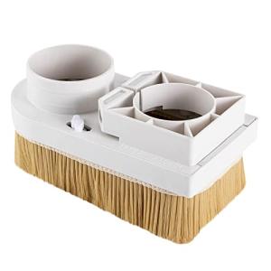 80Mm Spindle Dust Shoe, Cnc Router Dust Cover With Nylon Bristle For Spindle Abs Base Dust Collector Boot For Engraving Milling Machine, Woodworking Cnc Tools Accessories