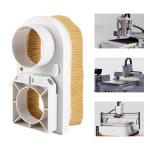 80Mm Spindle Dust Shoe, Cnc Router Dust Cover With Nylon Bristle For Spindle Abs Base Dust Collector Boot For Engraving Milling Machine, Woodworking Cnc Tools Accessories