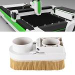 80Mm Spindle Dust Shoe, Cnc Router Dust Cover With Nylon Bristle For Spindle Abs Base Dust Collector Boot For Engraving Milling Machine, Woodworking Cnc Tools Accessories