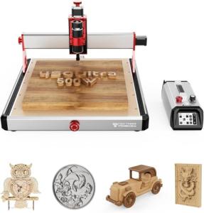 Twotrees TTC450 Ultra CNC Router Desktop CNC Router 465x465mm Large Work Area, 500W Spindle 3.5-inch Touch Screen, All-Metal 3-Axis Engraving Machine for Wood, Acrylic, MDF, Aluminum, Plastic