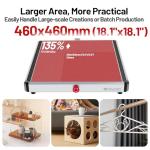 Twotrees TTC450 Ultra CNC Router Desktop CNC Router 465x465mm Large Work Area, 500W Spindle 3.5-inch Touch Screen, All-Metal 3-Axis Engraving Machine for Wood, Acrylic, MDF, Aluminum, Plastic