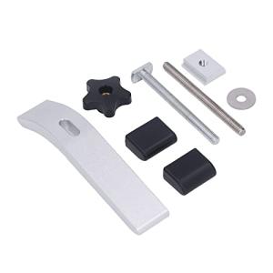 2 Set T Track Hold Down Clamps, Aluminum Alloy Woodworking Clamps for CNC Routers and Drill Presses, 6.3in L with Soft Plastic Pads, Jig Accessories for Table Saw Milling