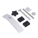 2 Set T Track Hold Down Clamps, Aluminum Alloy Woodworking Clamps for CNC Routers and Drill Presses, 6.3in L with Soft Plastic Pads, Jig Accessories for Table Saw Milling